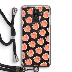CaseCompany Just peachy: Samsung Galaxy J8 (2018) Transparant Hoesje met koord