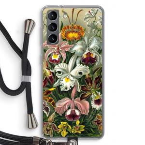 CaseCompany Haeckel Orchidae: Samsung Galaxy S21 Transparant Hoesje met koord