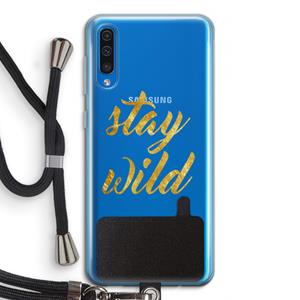 CaseCompany Stay wild: Samsung Galaxy A50 Transparant Hoesje met koord