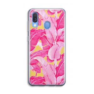 CaseCompany Pink Banana: Samsung Galaxy A40 Transparant Hoesje