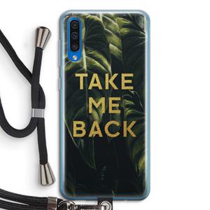 CaseCompany Take me back: Samsung Galaxy A50 Transparant Hoesje met koord