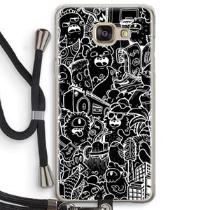 CaseCompany Vexx Black City : Samsung Galaxy A5 (2016) Transparant Hoesje met koord