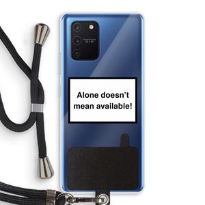 CaseCompany Alone: Samsung Galaxy Note 10 Lite Transparant Hoesje met koord