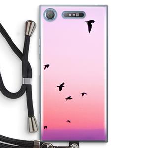 CaseCompany Fly away: Sony Xperia XZ1 Transparant Hoesje met koord