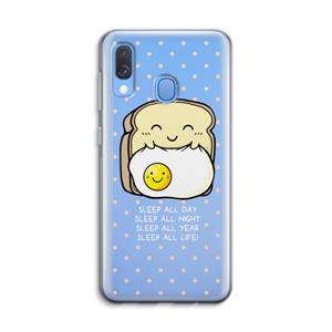 CaseCompany Sleep All Day: Samsung Galaxy A40 Transparant Hoesje