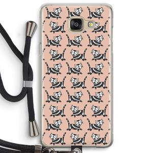 CaseCompany Zwarte poes: Samsung Galaxy A5 (2016) Transparant Hoesje met koord