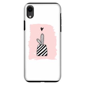 CaseCompany Zwart-wit cactus: iPhone XR Tough Case