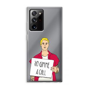 CaseCompany Gimme a call: Samsung Galaxy Note 20 Ultra / Note 20 Ultra 5G Transparant Hoesje