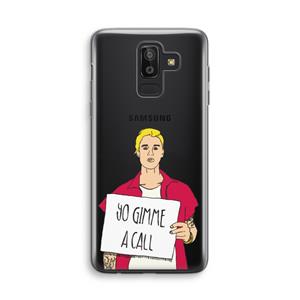 CaseCompany Gimme a call: Samsung Galaxy J8 (2018) Transparant Hoesje