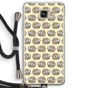 CaseCompany Slapende poes: Samsung Galaxy A5 (2016) Transparant Hoesje met koord