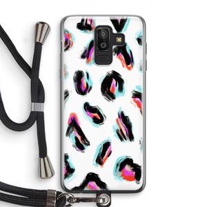CaseCompany Cheetah color: Samsung Galaxy J8 (2018) Transparant Hoesje met koord