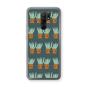 CaseCompany Sansevieria: Xiaomi Redmi 9 Transparant Hoesje
