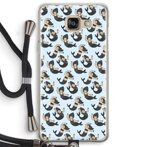 CaseCompany Zeemeermin: Samsung Galaxy A5 (2016) Transparant Hoesje met koord