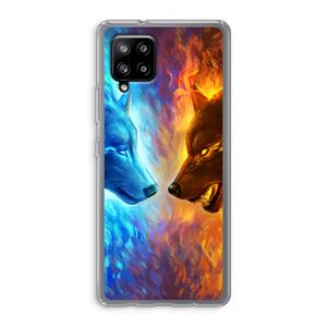 CaseCompany Fire & Ice: Samsung Galaxy A42 5G Transparant Hoesje