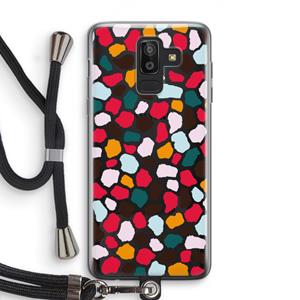 CaseCompany Colored Giraffe: Samsung Galaxy J8 (2018) Transparant Hoesje met koord