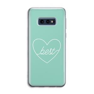 CaseCompany Best heart pastel: Samsung Galaxy S10e Transparant Hoesje