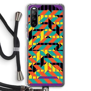 CaseCompany Skew Bee 2: Sony Sony Xperia 10 III Transparant Hoesje met koord