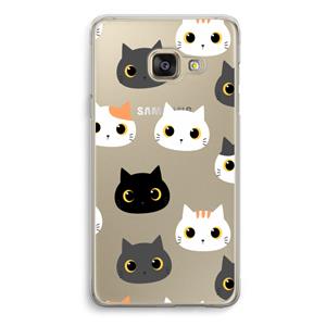 CaseCompany Katten: Samsung A3 (2017) Transparant Hoesje