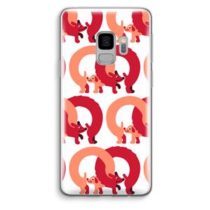 CaseCompany Dogs: Samsung Galaxy S9 Transparant Hoesje