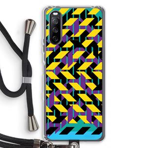 CaseCompany Skew Bee 3: Sony Sony Xperia 10 III Transparant Hoesje met koord