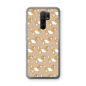 CaseCompany Doggy: Xiaomi Redmi 9 Transparant Hoesje