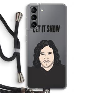 CaseCompany Let It Snow: Samsung Galaxy S21 Transparant Hoesje met koord