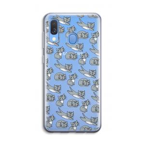 CaseCompany Poezen: Samsung Galaxy A40 Transparant Hoesje