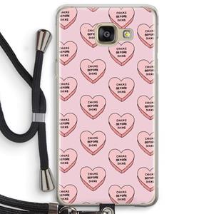 CaseCompany Chicks before dicks: Samsung Galaxy A5 (2016) Transparant Hoesje met koord