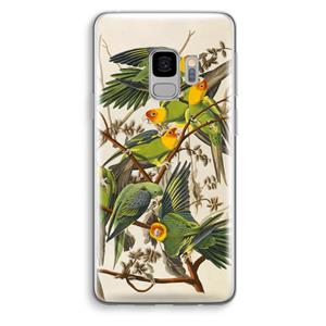 CaseCompany Carolinaparkiet: Samsung Galaxy S9 Transparant Hoesje