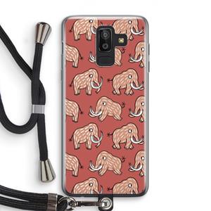 CaseCompany Mammoet: Samsung Galaxy J8 (2018) Transparant Hoesje met koord