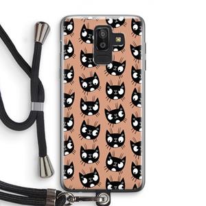 CaseCompany Kat: Samsung Galaxy J8 (2018) Transparant Hoesje met koord