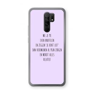 CaseCompany Relatief: Xiaomi Redmi 9 Transparant Hoesje
