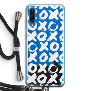 CaseCompany XOXO: Samsung Galaxy A50 Transparant Hoesje met koord
