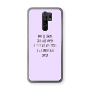 CaseCompany Sprong: Xiaomi Redmi 9 Transparant Hoesje