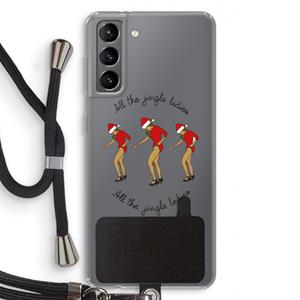 CaseCompany Jingle Ladies: Samsung Galaxy S21 Transparant Hoesje met koord