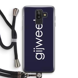 CaseCompany Gijweet: Samsung Galaxy J8 (2018) Transparant Hoesje met koord