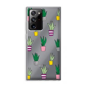 CaseCompany Sanseveria: Samsung Galaxy Note 20 Ultra / Note 20 Ultra 5G Transparant Hoesje