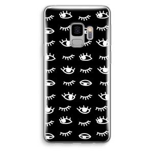 CaseCompany Eye pattern #3: Samsung Galaxy S9 Transparant Hoesje