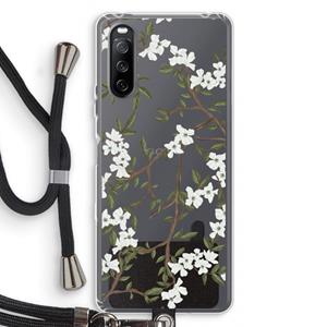 CaseCompany Blossoming spring: Sony Sony Xperia 10 III Transparant Hoesje met koord