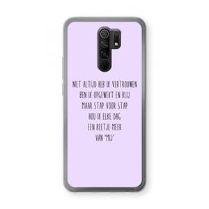 CaseCompany Zelfvertrouwen: Xiaomi Redmi 9 Transparant Hoesje