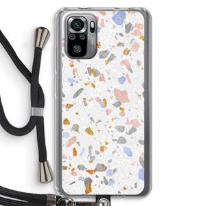 CaseCompany Terrazzo N°8: Xiaomi Redmi Note 10S Transparant Hoesje met koord