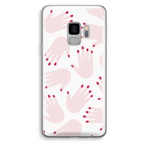 CaseCompany Hands pink: Samsung Galaxy S9 Transparant Hoesje