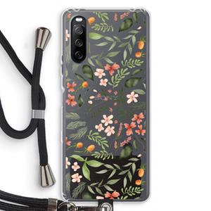 CaseCompany Sweet little flowers: Sony Sony Xperia 10 III Transparant Hoesje met koord