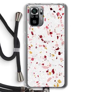 CaseCompany Terrazzo N°9: Xiaomi Redmi Note 10S Transparant Hoesje met koord