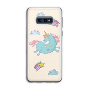 CaseCompany Vliegende eenhoorn: Samsung Galaxy S10e Transparant Hoesje