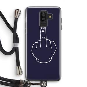 CaseCompany F**k U: Samsung Galaxy J8 (2018) Transparant Hoesje met koord