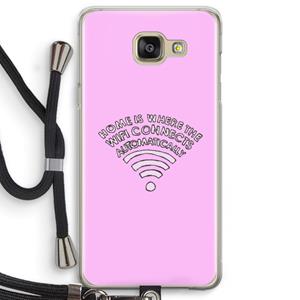CaseCompany Home Is Where The Wifi Is: Samsung Galaxy A5 (2016) Transparant Hoesje met koord