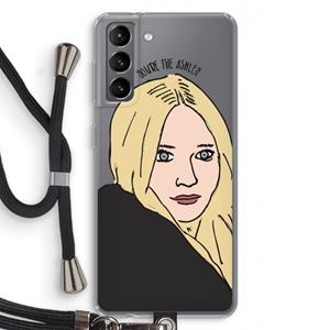 CaseCompany Ashley: Samsung Galaxy S21 Transparant Hoesje met koord