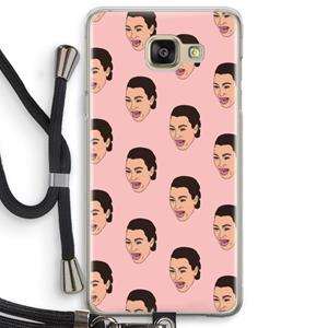CaseCompany Ugly Cry Call: Samsung Galaxy A5 (2016) Transparant Hoesje met koord