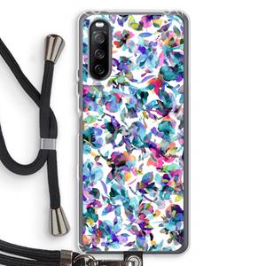CaseCompany Hibiscus Flowers: Sony Sony Xperia 10 III Transparant Hoesje met koord